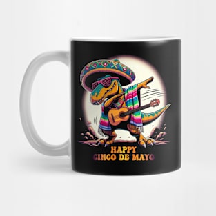 Happy Cinco de Mayo Mexican Fiesta Dancing dinosaur Cinco de Mayo Party 5th of May Cinco de Mayo Celebration Mug